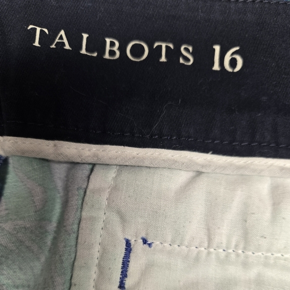 Talbots Women's Tropical Blue Green Shorts Size 16 - Picture 5 of 6